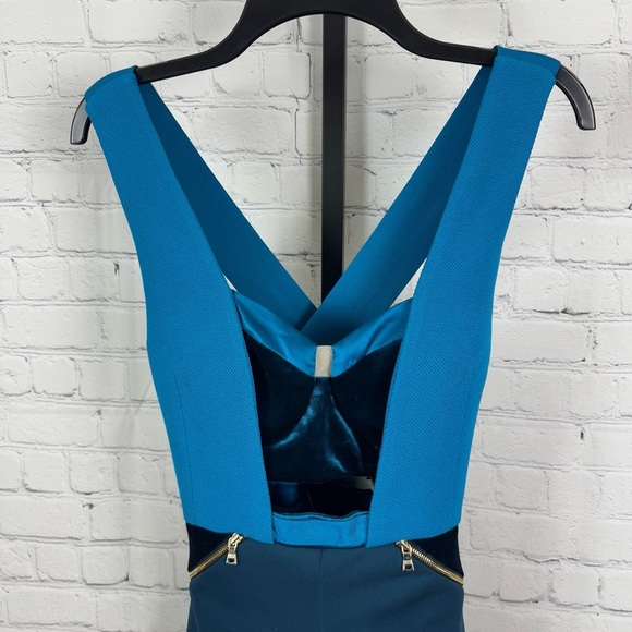 Three Floor Blue Mini Dress - Picture 2 of 10